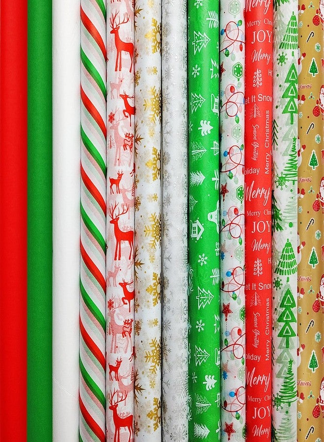AORZIT 100 Pcs Christmas Tissue Paper for Gift Bags 20" x 20", AORZIT Christmas Wrapping Tissue Paper Assorted 10 Design for Xmas Gift Bags DIY Crafts Holiday Decor Packaging Party Supply - Image 1